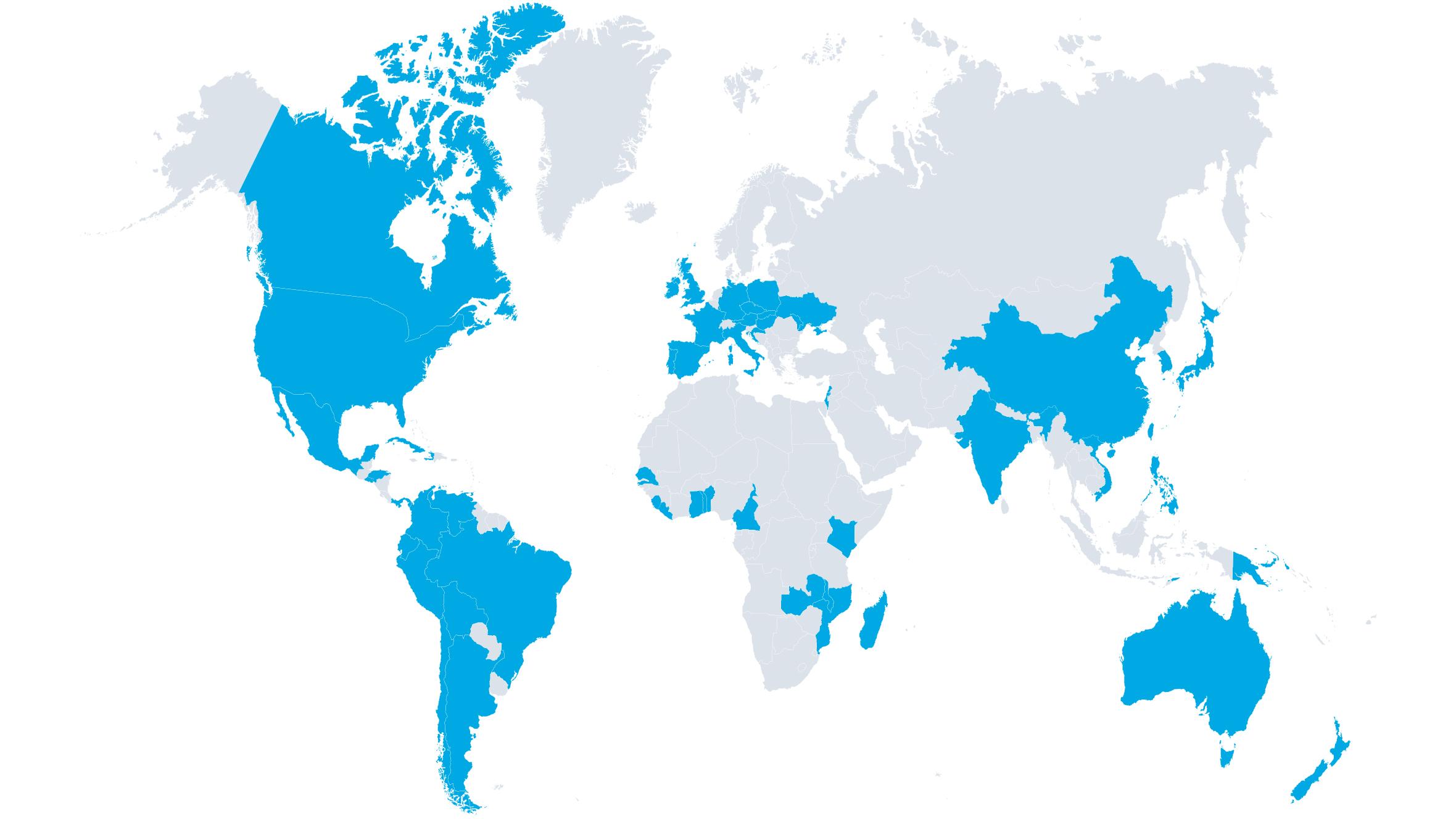 Presença no mundo da OHSJD